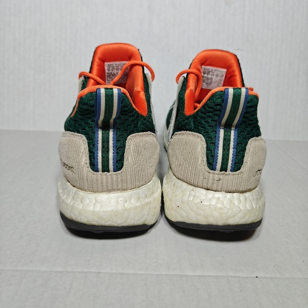 Adidas Ultraboost 1.0 Xmas Collegiate Green/Taupe/Orange Knit Sneakers Men's 10 - Picture 8 of 10